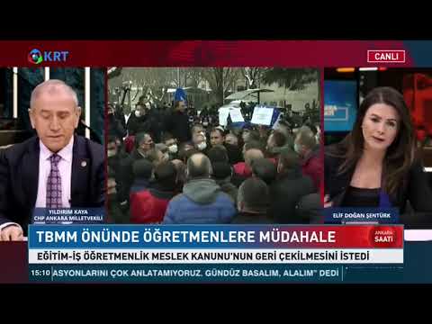 TBMM ÖNÜNDE ÖĞRETMENLERE MÜDAHALE-EĞİTİM İŞ ÖĞRETMENLİK MESLEK KANUNUNUN GERİ ÇEKİLMESİNİ İSTEDİ | EĞİTİM İŞ