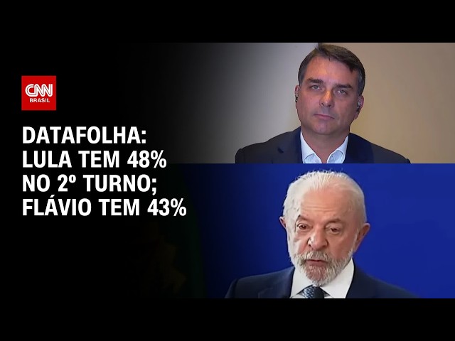 Lula tem 48% das intenções de voto no 2º turno; Flávio tem 43%, diz Datafolha | HORA H
