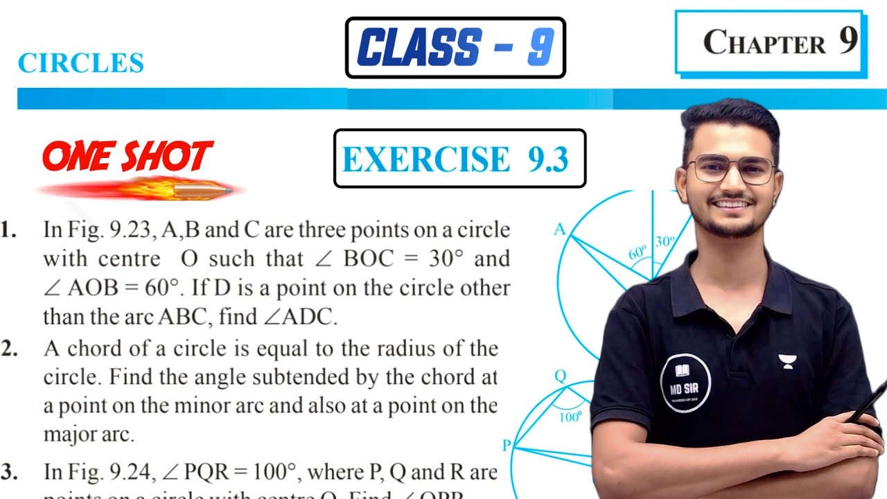 Class 9 Maths Chapter 9 | Circles | Exercise 9.3 Solutions