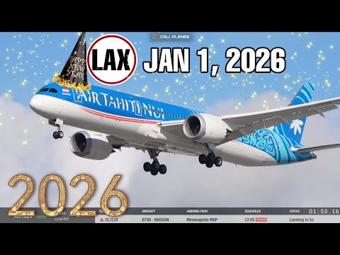KLAX LIVE |  JAN 1, 2026 | LOS ANGELES INT AIRPORT  LIVE STREAM WEBCAM IRL