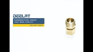 Compression Fitting – Straight – Male – Brass – 10 mm x 1/2” SKU #D1146024