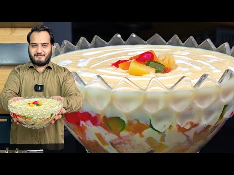 Fruit Custard Trifle - Perfect 1 litter milk custard