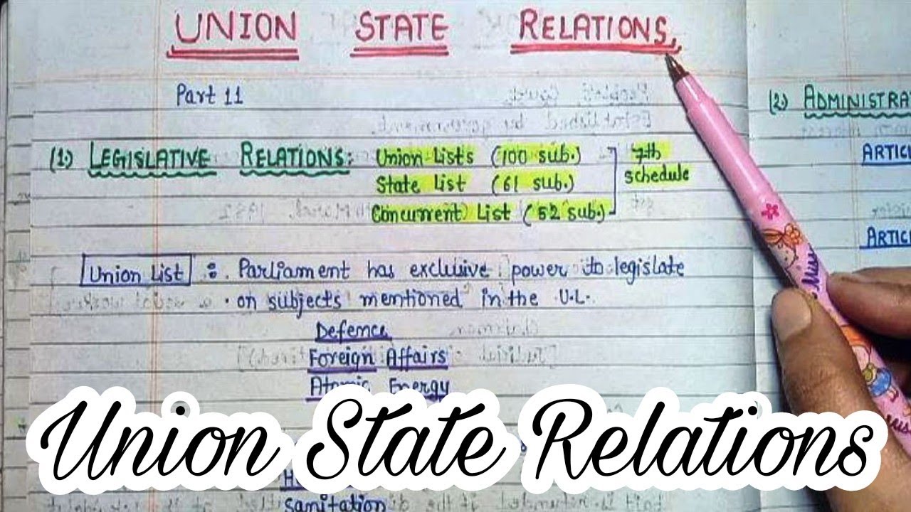 Video lecture on Centre State Financial Relations Part 1