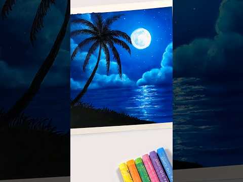 Easy Drawing Night Sky #easydrawing #shortsfeed #shorts