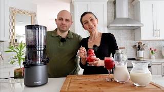 I Made Oat Milk Sorbet 🍓and Juice With New | Canoly Juice Maker | Heghineh