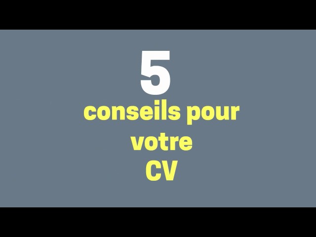 Carrefour des stages: «5 conseils pour votre CV»