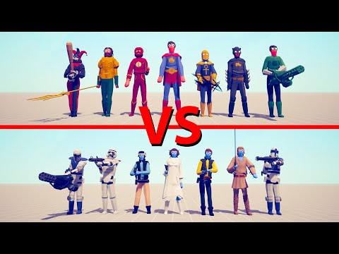 DC Team vs STAR WARS Team - Totally Accurate Battle Simulator TABS