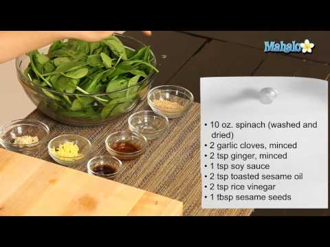 How to Make Sauteed Spinach with Toasted Sesame Oil