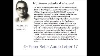 Dr. Peter Beter Audio Letter 17: General George S. Brown; Swine Flu; Election - October 26, 1976