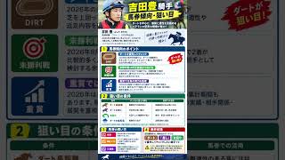 吉田豊騎手　データ分析　馬券傾向　#horse #競馬予想 #中央競馬予想 #競馬 #騎手 #馬券