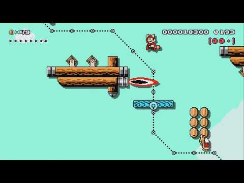2-7:A Blockade in the Sky! by Myuu - Super Mario Maker - No Commentary 1bk
