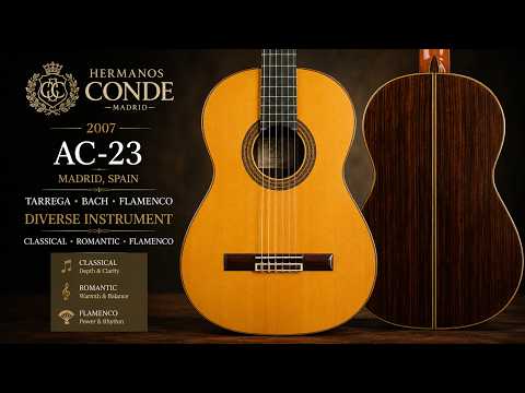 Hermanos Conde AC-23 Classical Guitar – Spruce Top / Indian Rosewood / K&K Pickup / French Polish Felipe 5 image 8