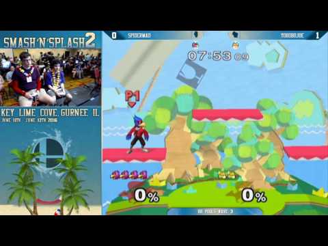 Smash'N'Splash 2 - Spidermad (Falco) vs. Yohobojoe (Fox) - SSBM - RR Pools Wave 3