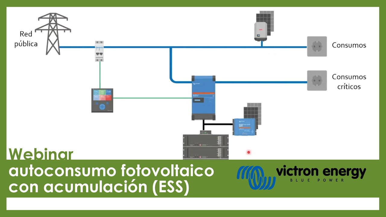Victron Energy: webinar de autoconsumo fotovoltaico con acumulación (ESS)
