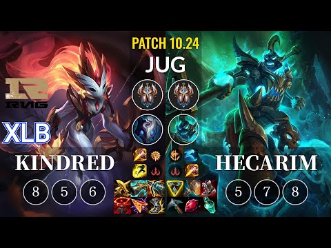 RNG XLB Kindred vs Hecarim Jungle - KR Patch 10.24
