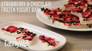 Strawberry & Chocolate Frozen Yogurt Bark | EatingWell