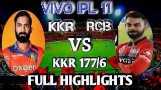 RCB vs KKR 3RD Match Full Highlights | IPL 2018