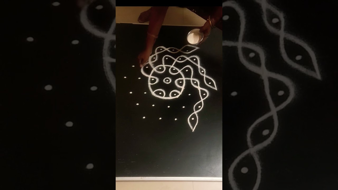 Step by step easy sikku kolam design