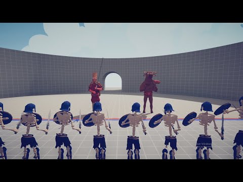 KING + MINOTAUR vs UNITS (Totally Accurate Battle Simulator - TABS)