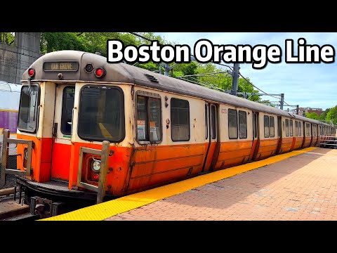 ⁴ᴷ⁶⁰ Exploring Boston's Orange Line - Featuring both Old and New Trains