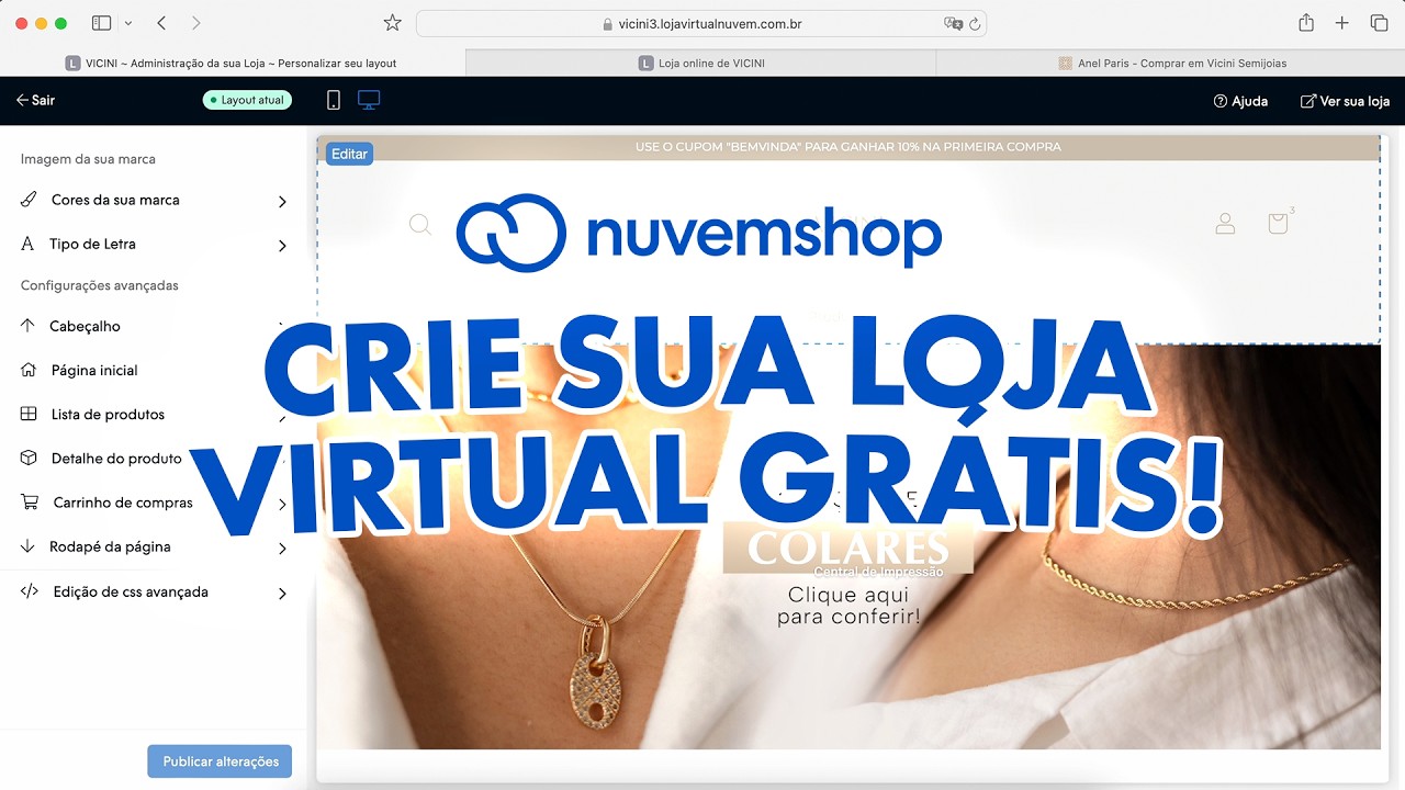 COMO CRIAR O SITE DA SUA LOJA GRÁTIS 🚀 Tutorial completão!