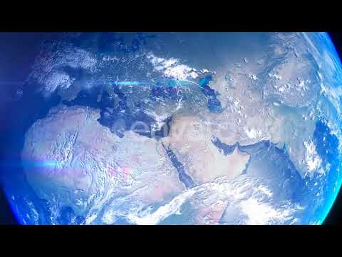 Realistic Earth Zoom Cyprus And East Mediterranean Sea | Motion Graphics - Envato elements