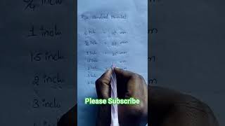 standard pipe sizes mm/inches #measurement #pipe size #mm #inches #viral #short #ytshort