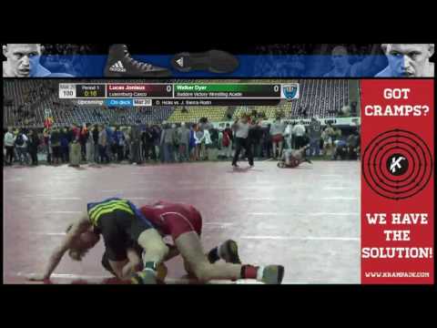 3598 Cadet 100 Mat 20 Walker Dyer Sudden Victory Wrestling Acade vs Lucas Joniaux Luxemburg Casco bk