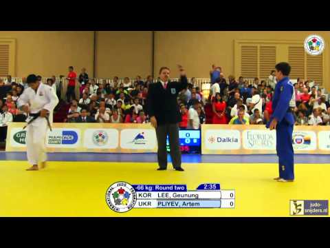 Judo World Championships Cadets Miami 2013: Lee (KOR) - Pliyev (UKR) [-66kg]