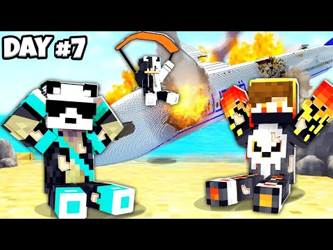 RaHul iS liT - Surviving A PLANE CRASH in Lost Island Minecraft !!