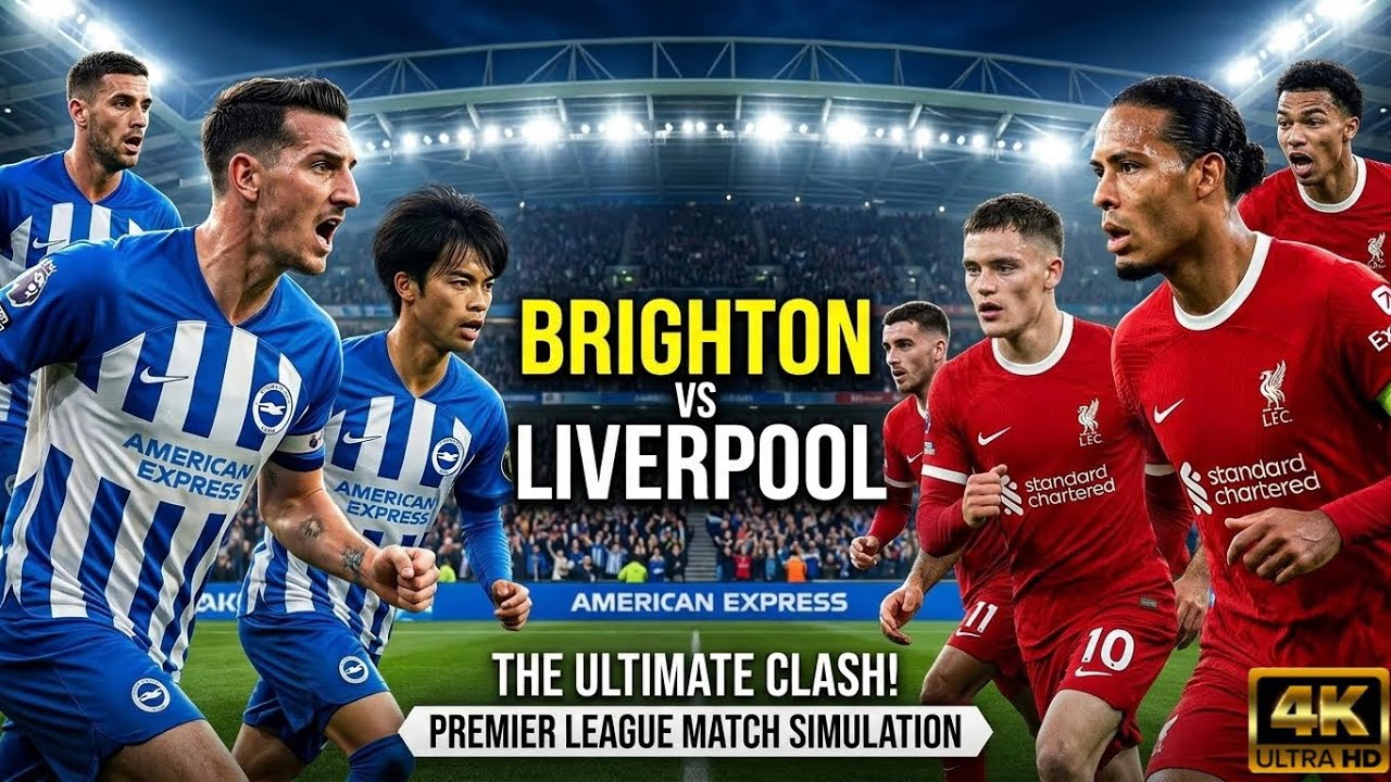 Brighton vs Liverpool | Premier League Simulation 4K 