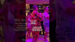 Dancing with the officers aboard Msc Seashore with msc friends Kenzo and Ben #mscseashore #msccrew