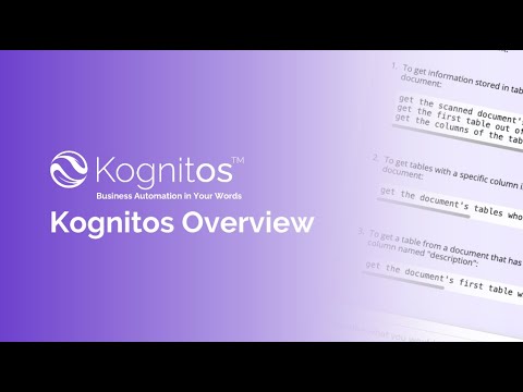 Kognitos Platform Overview