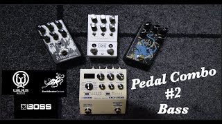 Effect Pedal Combo BASS #2 Walrus Audio Deep Six + Boss DD-200 + Walrus Audio D1 + EQD Afterneath V3