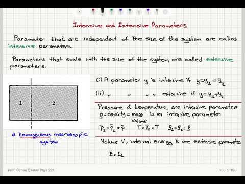 Week 7-12  Intensive and Extensive Parameters