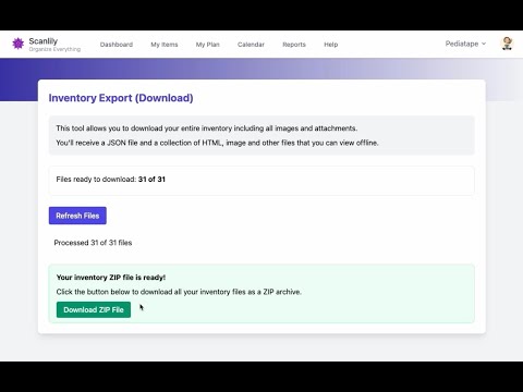 Scanlily Export Features