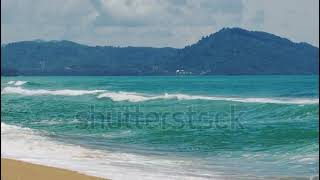 high sea wave during summer. sunny day