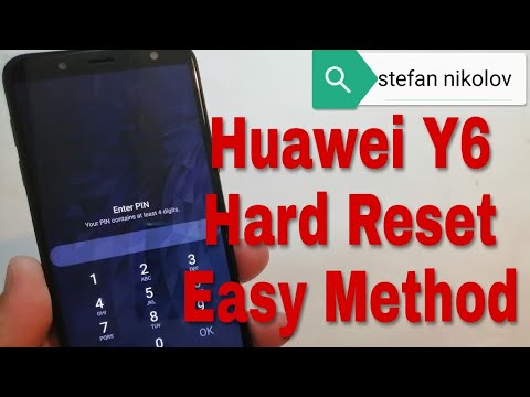 Hard reset Huawei Y6 (2018) ATU-L11. Remove pin, pattern, password lock.