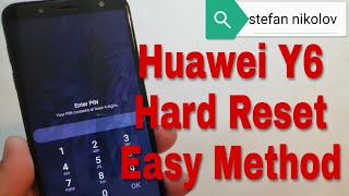 Hard reset Huawei Y6 (2018) ATU-L11. Remove pin, pattern, password lock.