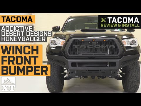 Tacoma Addictive Desert Designs HoneyBadger Winch Front Bumper (2016-2020) Review & Install