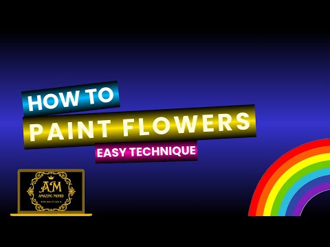How to Paint Flowers Easy Technique | My Painting Project | Spring Season | Amazing Mohid