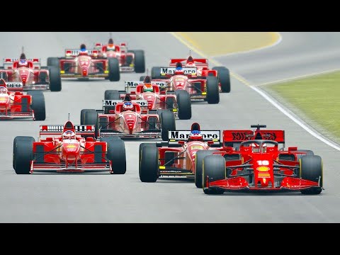 Ferrari F1 2020 vs Ferrari F1 1995/96/97 at Jerez