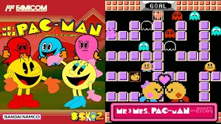 Mr & Mrs. Pac-Man in Ghost Escape - Hack of Binary Land [NES]