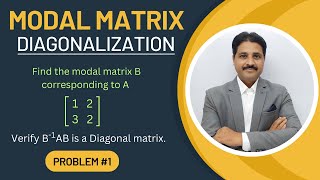 MODAL MATRIX | DIAGONALIZATION OF MATRIX SOLVED PROBLEM 1 @TIKLESACADEMY
