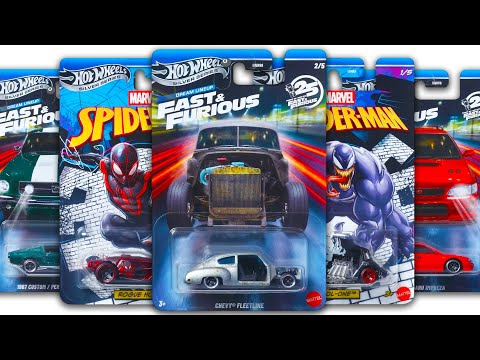 Showcase - Hot Wheels Silver label Fast & Furious, Marvel Spiderman Set, Tarmac Works Set, RWB 964.