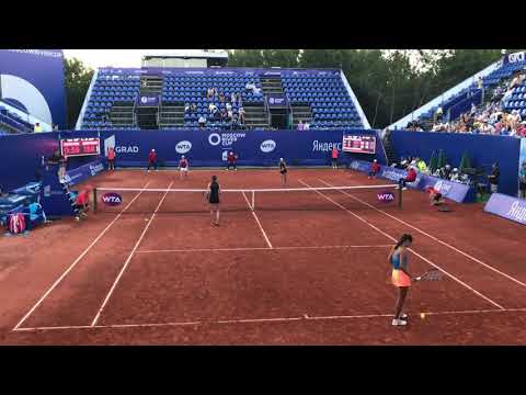 A. Potapova, V. Zvonareva vs. A. Panova, G. Voskoboeva| 2018 Moscow River Cup Final| Final point