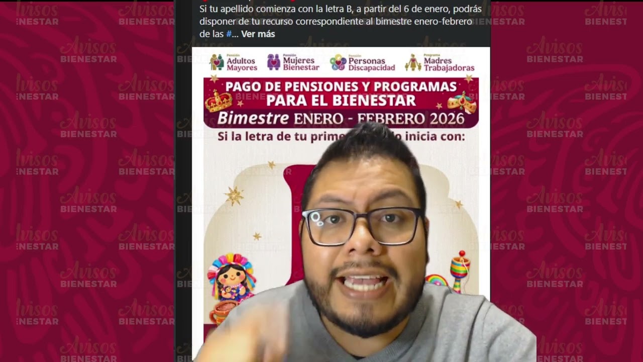 Hoy 6 de enero a esto adultos mayores y mujeres de 60 a 64 años les toca pago pensión bienestar