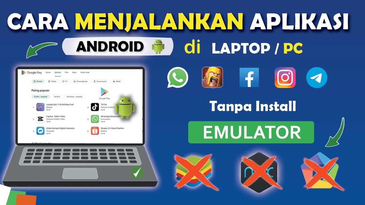 ✅ How to Run Android Apps on a Laptop/PC Without Installing an Emulator