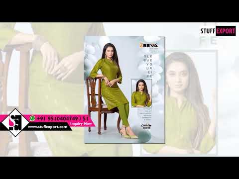 Zeeva Celebration Vol-3 Heavy Rayon Slub Straight Cut Coller Pattern Kurti Catalog