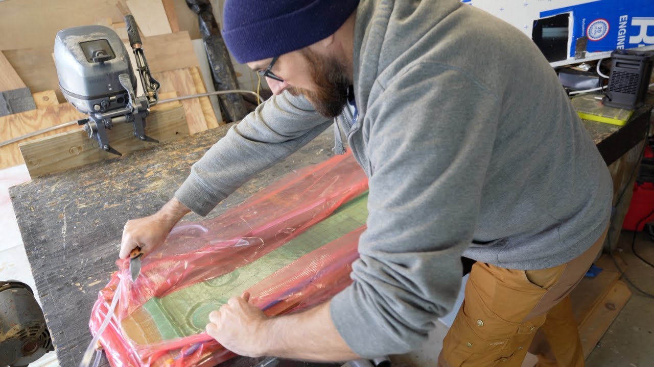 ⛵️Vacuum-infused fiberglass hatches for our hurricane-damaged catamaran.